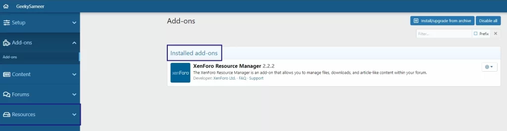 install xenforo addons