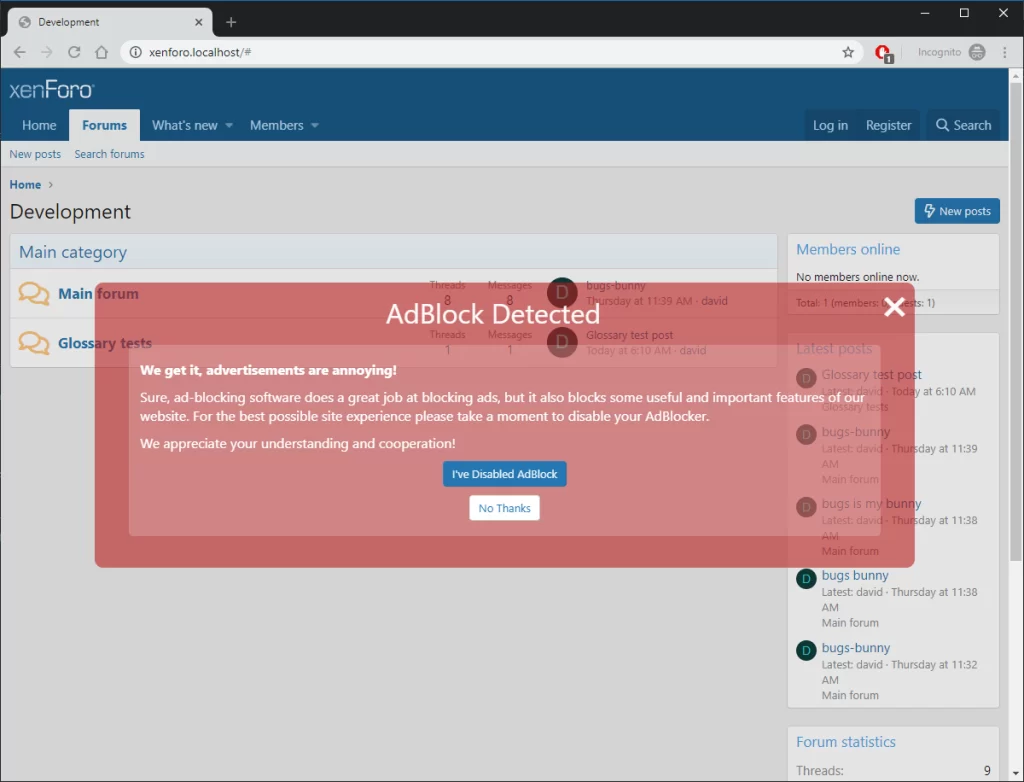 AdBlock Detection [anti-AdBlock] v2.0.5