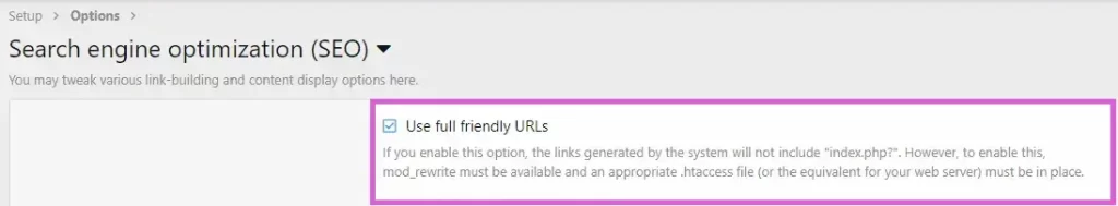 Use full friendly URLs in xenforo