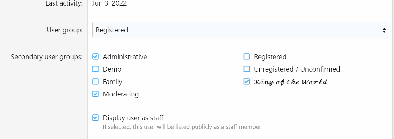 how to add xenforo user to groups