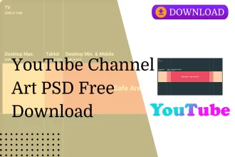 youtube channel art template psd 2022