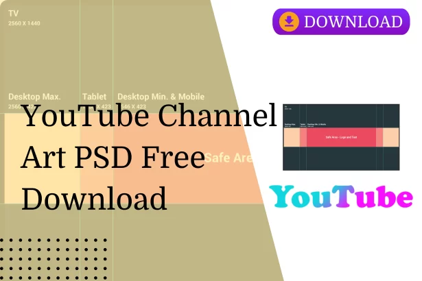 youtube channel art template psd 2022