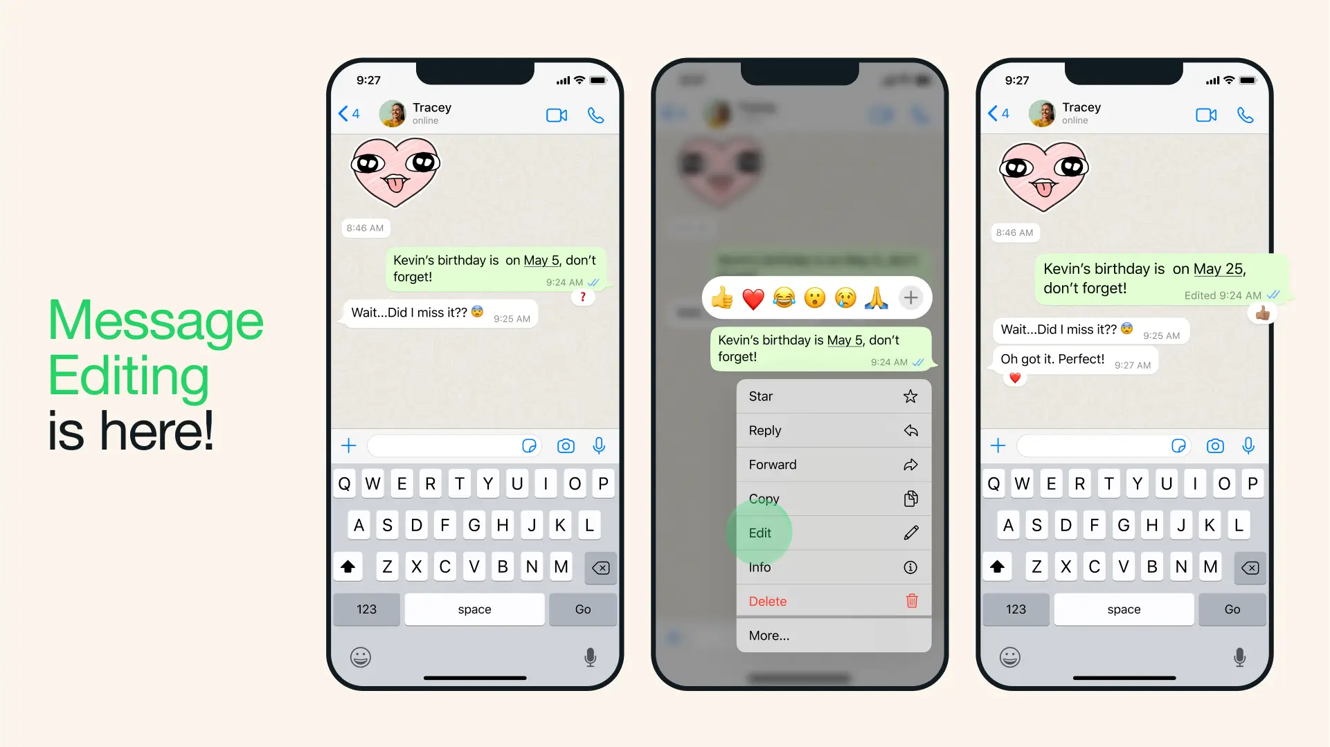 now you can edit whatsapp messages 