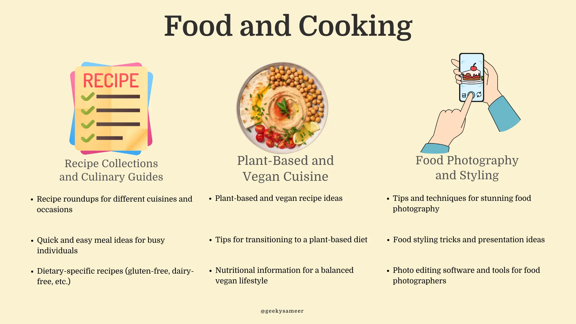 blogging niches in Food and Cooking