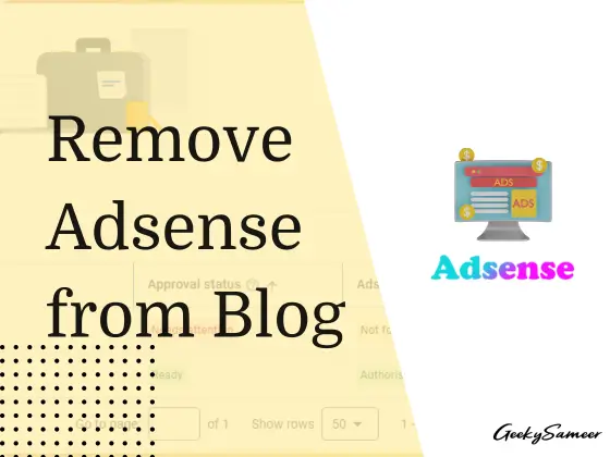 remove AdSense from a blog